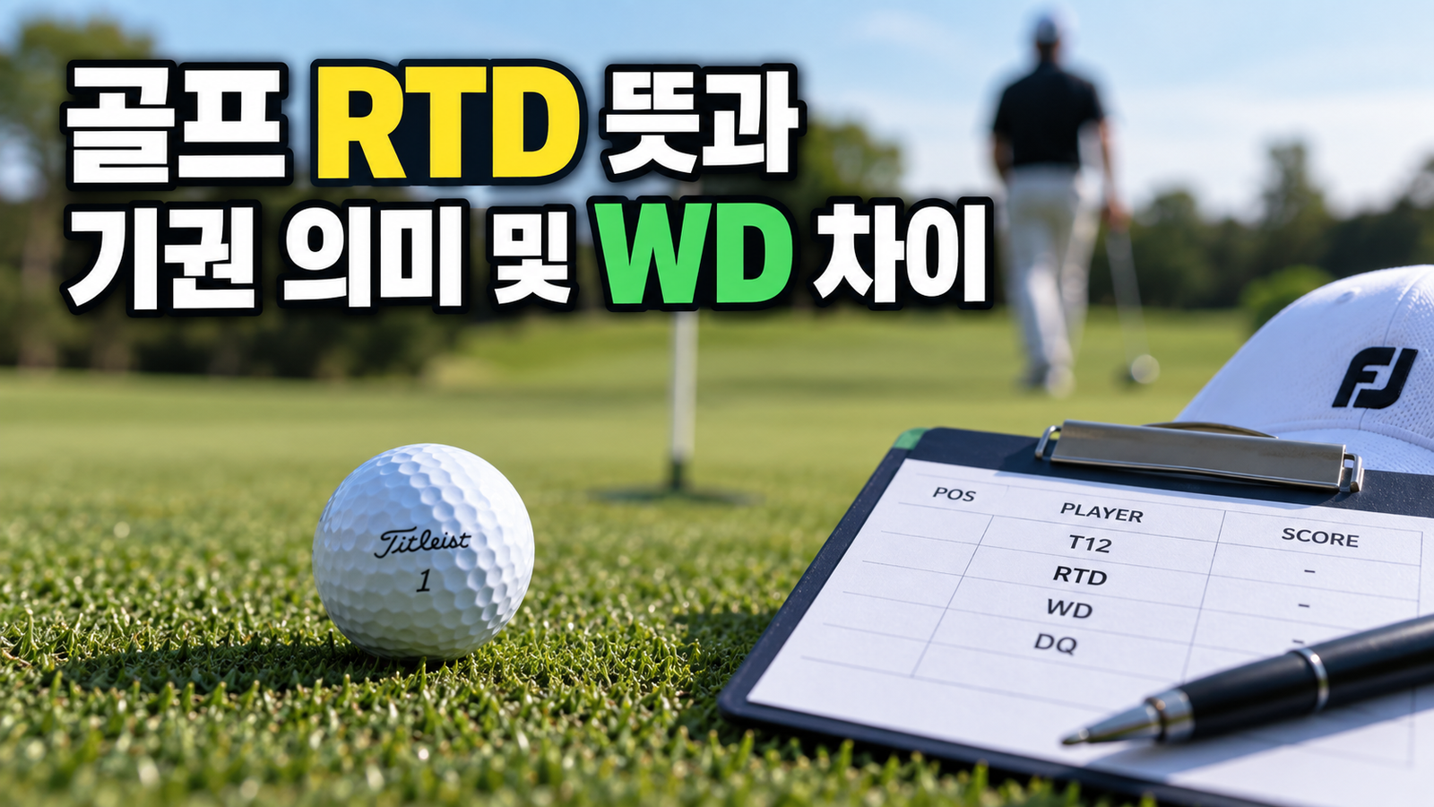 골프 RTD 뜻과 기권 의미 및 WD 차이